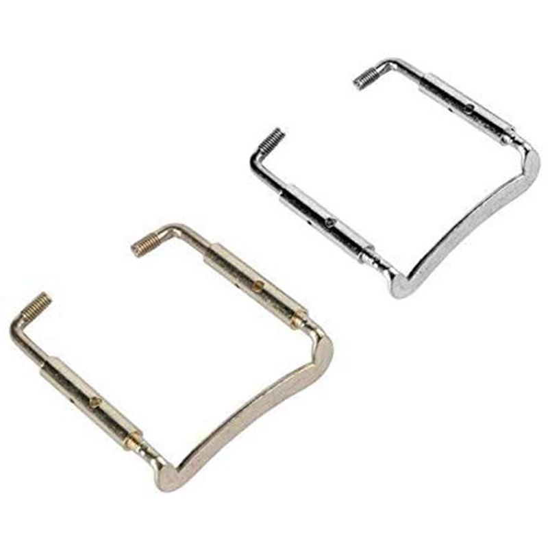 4Pcs Violin Chin Rest Chinrest Plated Clamp Screw Nickel Violin Musical Instruments Violin Parts Accessories for 3/4 4/4 Violin