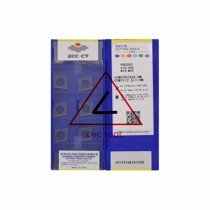 

CCMT09T304-HM YBG202 10pcs Original CHINA ZCCCT Turning Inserts