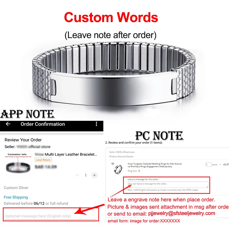 Растягивающийся браслет для мужчин и женщин на заказ с надписью «имя и изображение», браслет из эластичной нержавеющей стали на заказ, ювелирные изделия унисекс - Окраска металла: Custom Info.