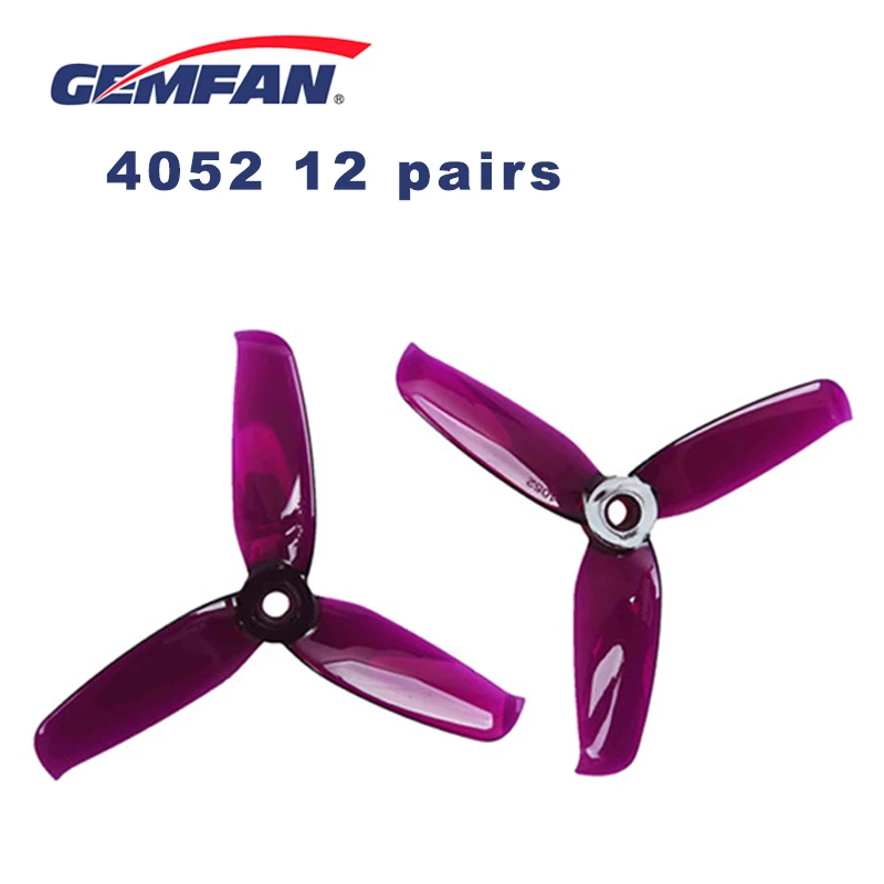 12 пар носочков на Gemfan Flash 4052 4,0x5,2 ПК 3-лопастной пропеллер 5mm монтажное отверстие для RC гоночный Дрон с видом от первого лица модели запчасть для мультикоптера Радиоуправляемый квадрокоптер