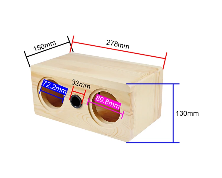 2.0 alta fidelidade casa theate altifalante caso 1pc