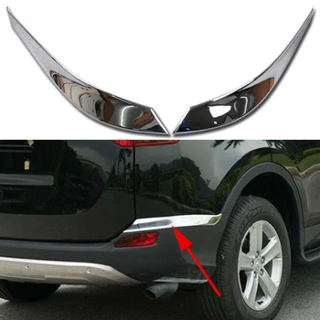 

Fit For Toyota RAV4 2019 2020 Chrome Rear Corner Bumper Protector Sill Guard Cover Trim Strips Protector Accessories