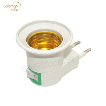 

E27 EU/US plug adapter with power on-off control switch Socket Lamp Base Socket