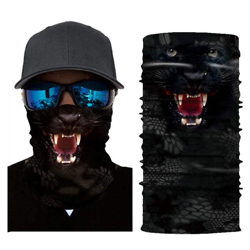 Безшовная маска для лица с объемным животным, маска для лица, грелка, защита для спорта, велоспорта, кемпинга, катания на лыжах, бандана для рыбалки, повязка на голову для мужчин и женщин - Цвет: A006