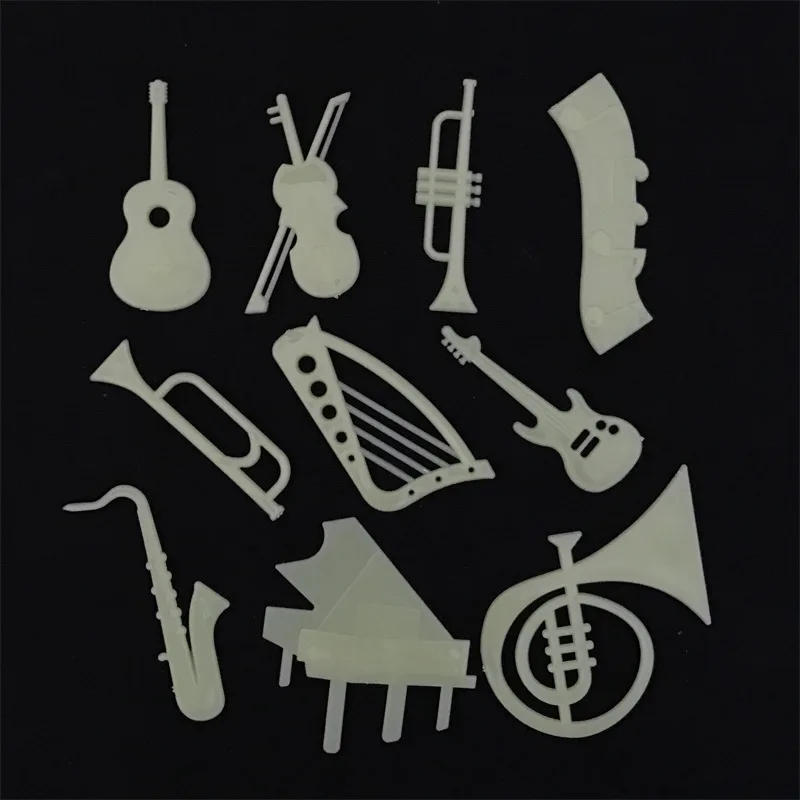 3D Musical Instruments wall stickers for kids Baby Kids Glow In The Dark Home Decor Fluorescent Decoration Gift Wholesale | Канцтовары