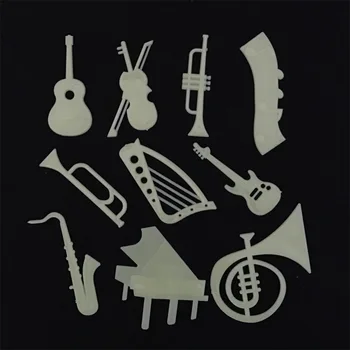 

3D Musical Instruments wall stickers for kids Baby Kids Glow In The Dark Home Decor Fluorescent Home Decoration Gift Wholesale