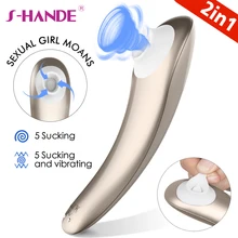 SHANDE Clit Nipple Sucker Clitoris Stimulator Sucking Vibrator for Woman clitoris Licking Tongue Oral Toys For Adults Sex Toys