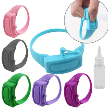 

Gel Liquid Hand Sanitizer Dispenser Disinfectant Portable Soap Silicone Bracelet Wristband Hand Wearable Dispensador Bathroom