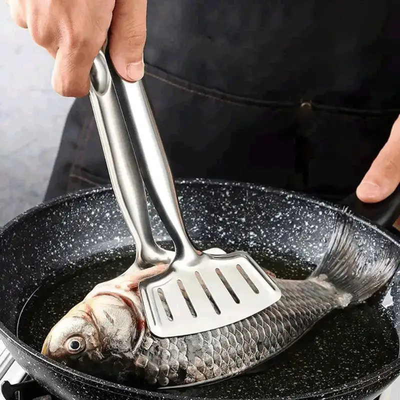 Многофункциональный жареный стейк рыба Лопата Прочная нержавеющая сталь барбекю щипцы практичный пицца хлеб зажим для мяса кухонные инструменты