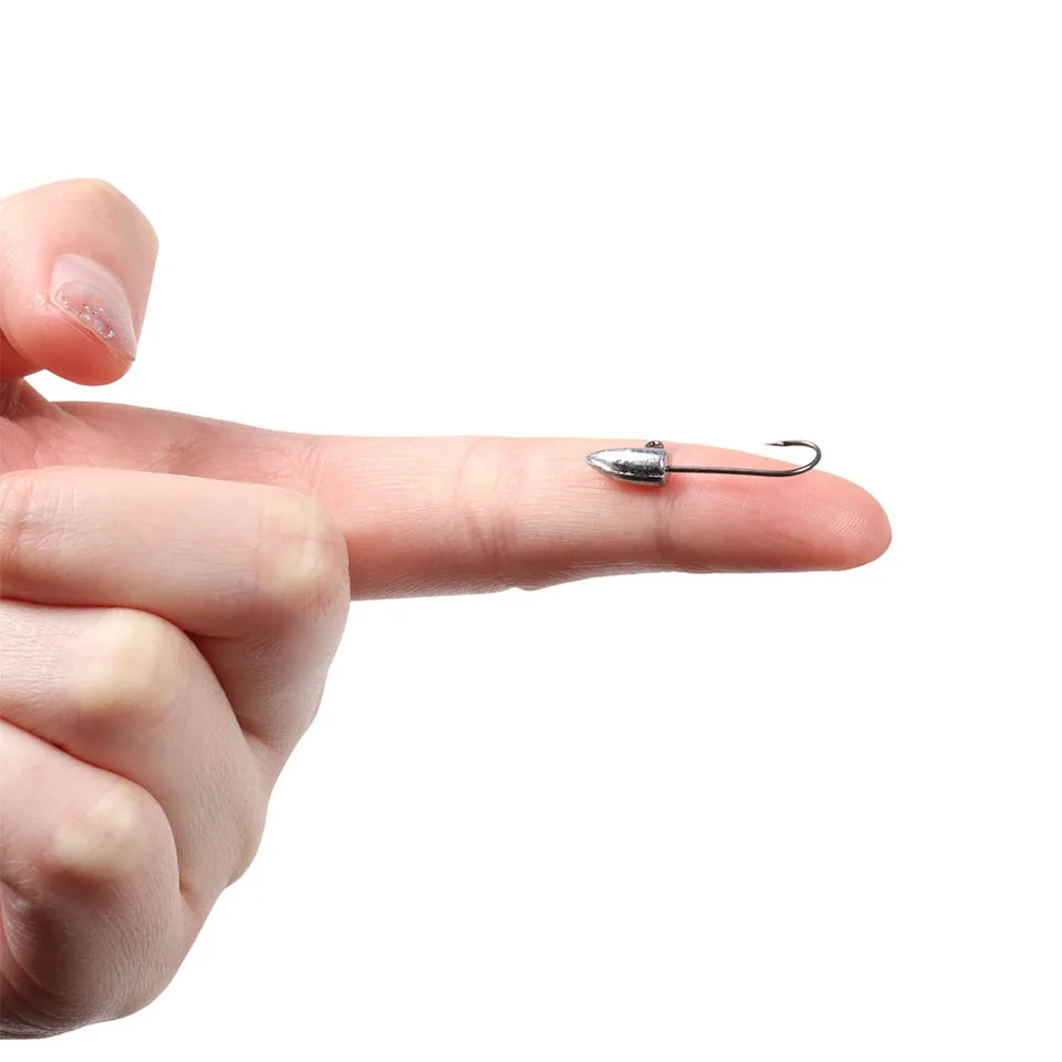 WALK FISH 10 Teile/los 1g 1,5g 2g 3g Punkt Kopf Wurzel Angeln Natürliche Farbe Gebogenen Kopf wurzel Angeln Feine Streifen Kleine Objekt Ozean – Detail 3