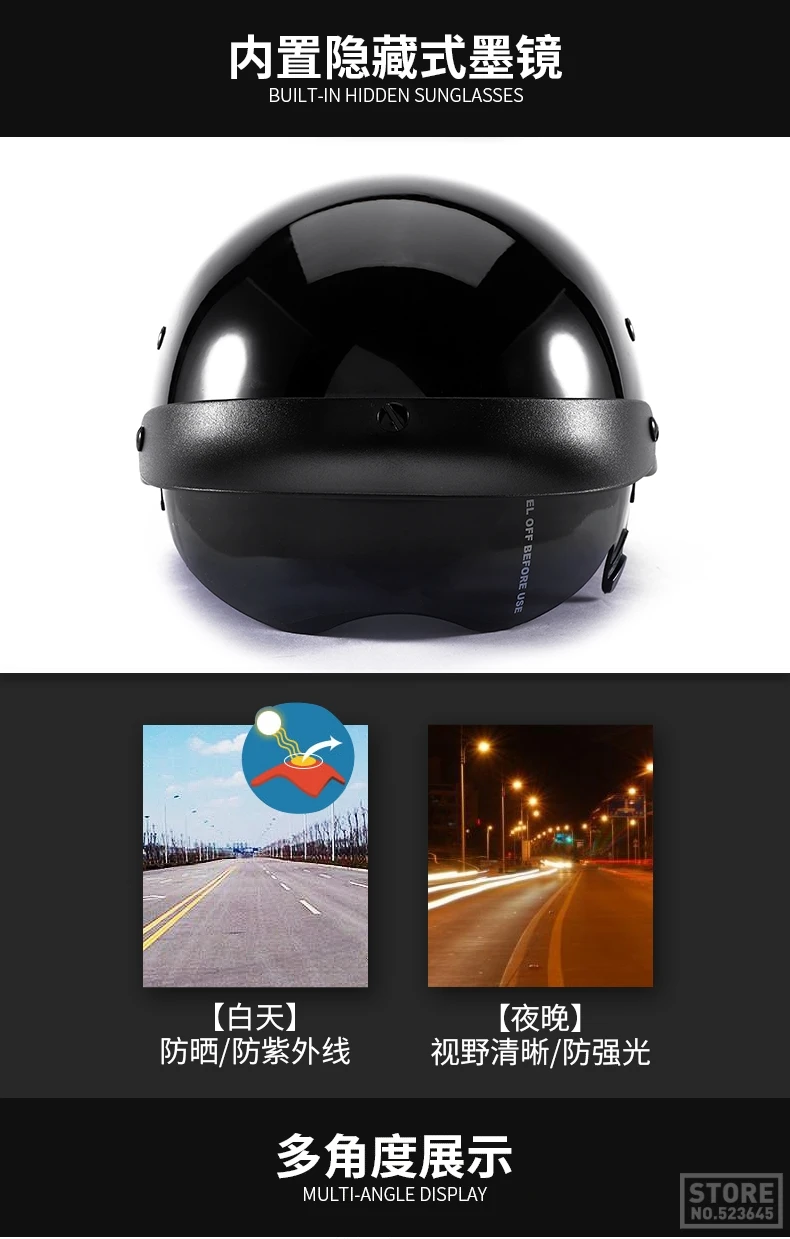 LVCOOL мотоциклетный шлем для мужчин Ретро Винтаж Половина шлем Casco Мото шлем скутер мотоциклетный гоночный шлем для верховой езды с точками
