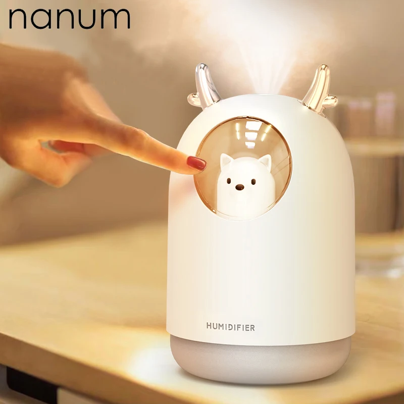 

Mini Bear Humidifier Essential Oil Diffuser 300ml Aroma Lamp LED Night Light USB Ultrasonic Fogger Car air freshener