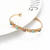 Lucky Eye Multi Color Star Turkish Evil Eye Bangle Bracelet Gold Color Copper Cuff Bangle for Women Girls Fashion Jewelry BE64 4