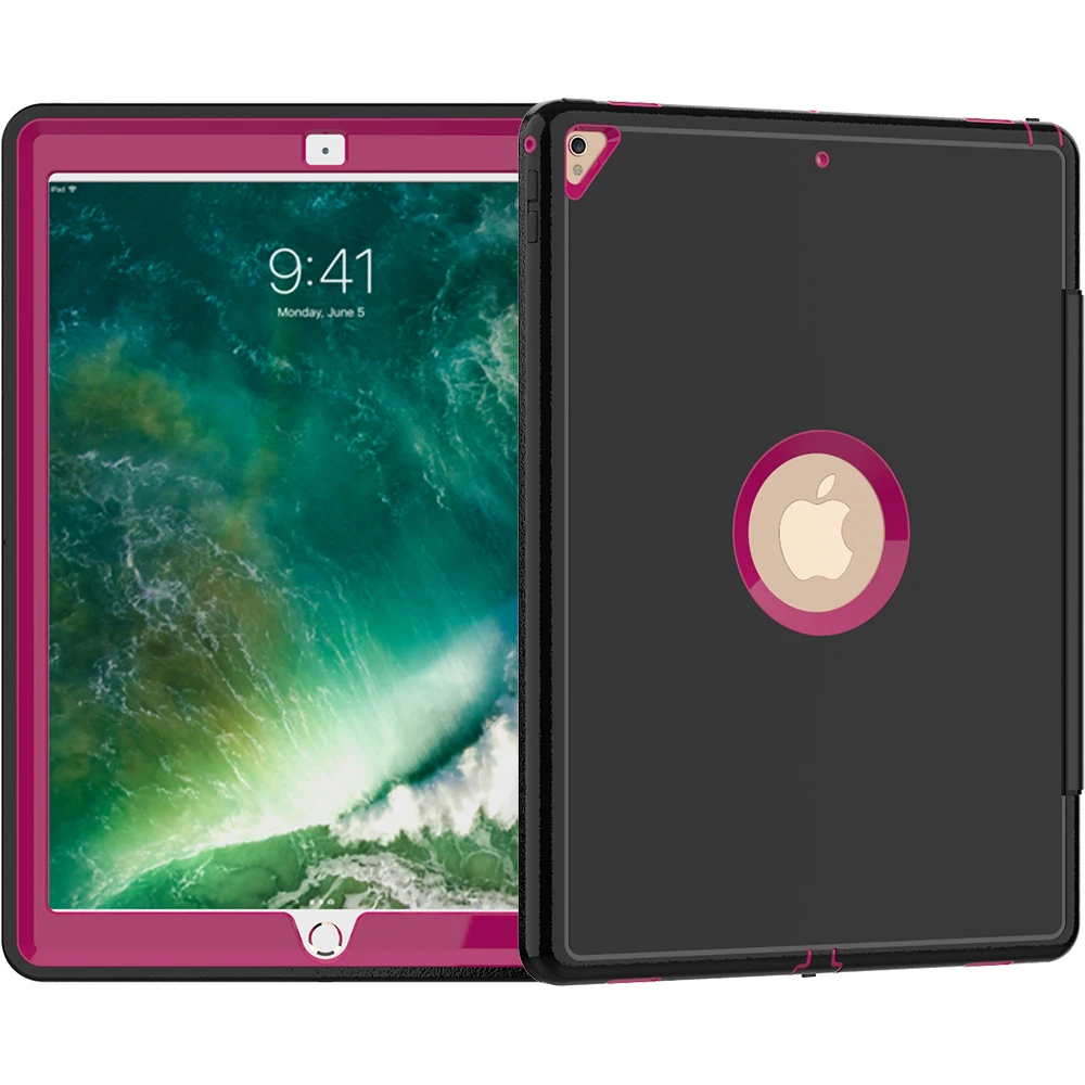 Чехол для планшета для iPad Pro 12,9, умный чехол с функцией автоматического сна и пробуждения, противоударный сверхмощный чехол-подставка для iPad Pro 12,9 чехол - Цвет: Rose