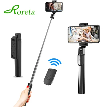 

Roreta wireless Bluetooth selfie stick handheld portable scalable monopod with shutter buttons For iOS Android phone