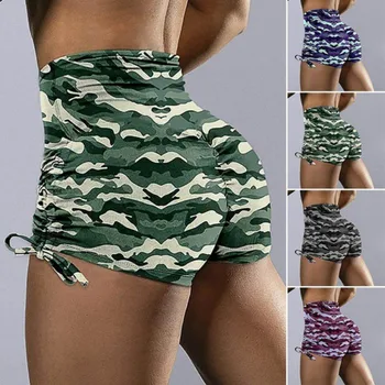 

Camouflage Women Sexy Yoga Shorts Push Up Running Gym Legging Bottoms Tights Breathable Fitness Workout Plus Size Sport Short