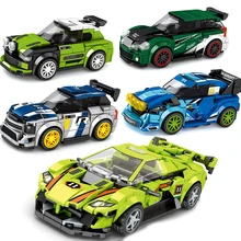 Velocidade campeões carro racer define blocos de construção kits tijolos modelo hornet transformação crianças brinquedos ônibus técnica cidade grande veículo