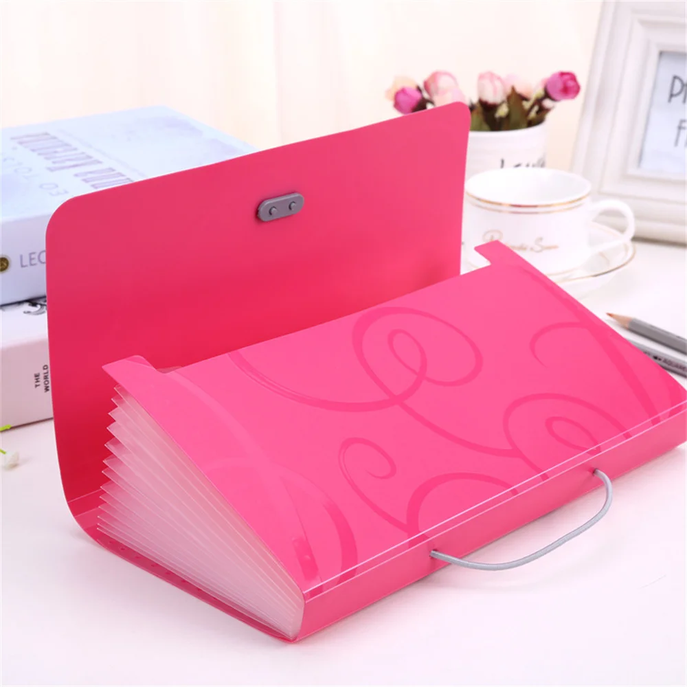 Fast Drop Shipping A6 Organ Bag Expanding File Folder For Documents Candy Colors Supplies Organizer School Office Binder