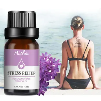 

Natural Bergamot Lavender Aromatherapy Essential Oil Soothing Stress Relieve Pain Promote Sleep Massage Oil Body Health Care