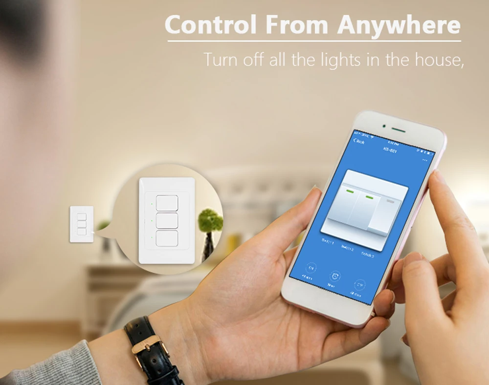 Smart Wi-Fi Light Switch,No Hub Required,Neutral Wire Required,Timing Function,Remote Control&Schedule Your Fixtures Anywhere