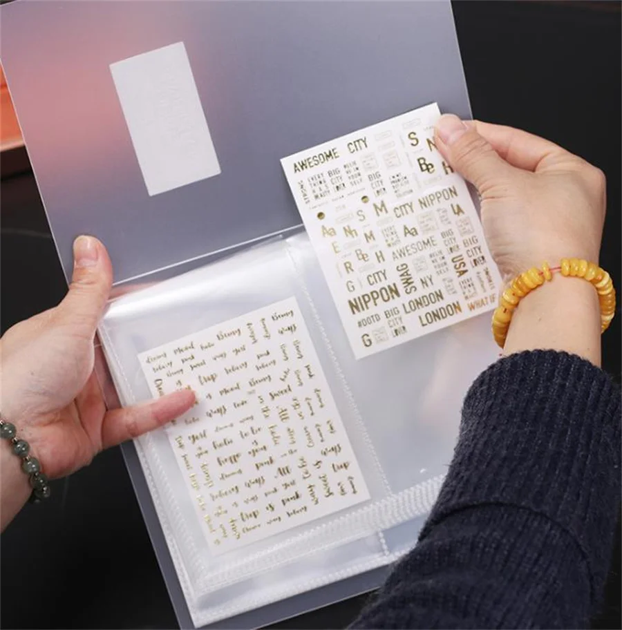80 slots Nail Sticker Case Storage Book Decals Empty Holder Easy Photo Album Manicure Art Tools |