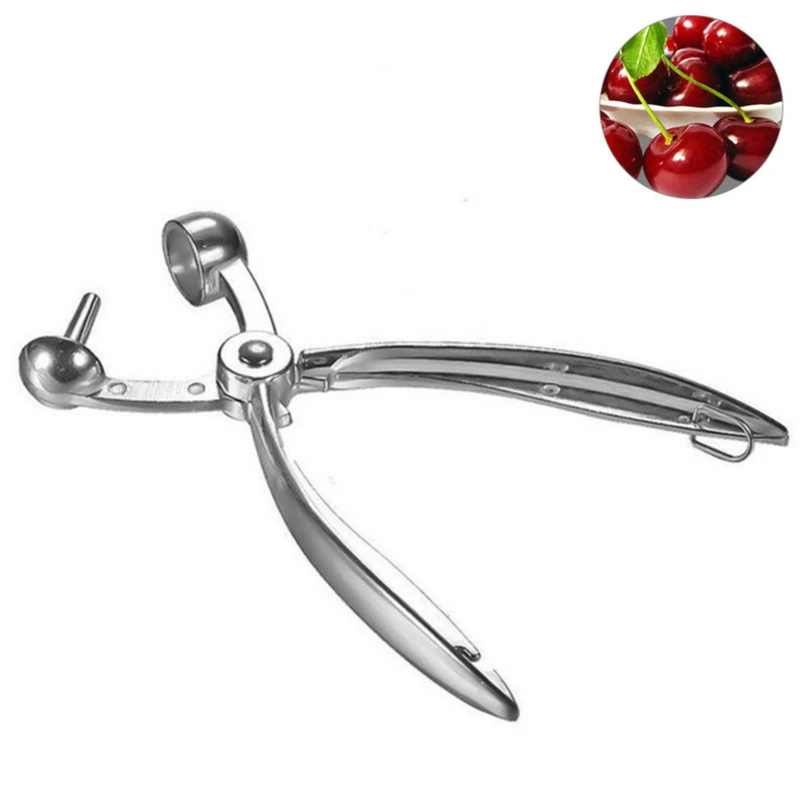 Description Picture 3 of item1PC Metal Aluminum Cherry Pitters Olives Pitter Pits Easy Removal Core Squeeze Clamp Seeder Creative Kitchen Tools Nutcracker