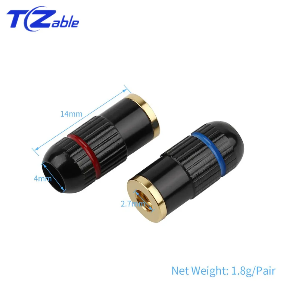 Earphone Pin Audio Jack Wire Connector For MMCX Female Headphone Plug For UE900 SE535 SE215 W10 W20 W30 Solder Splice Adapter
