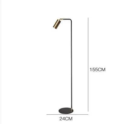 D24 X H155CM Postmodern creative living room LED table lamp floor lamp Nordic bedroom bedside model room simple eye protection floor lamp - Цвет абажура: D24 X H155CM