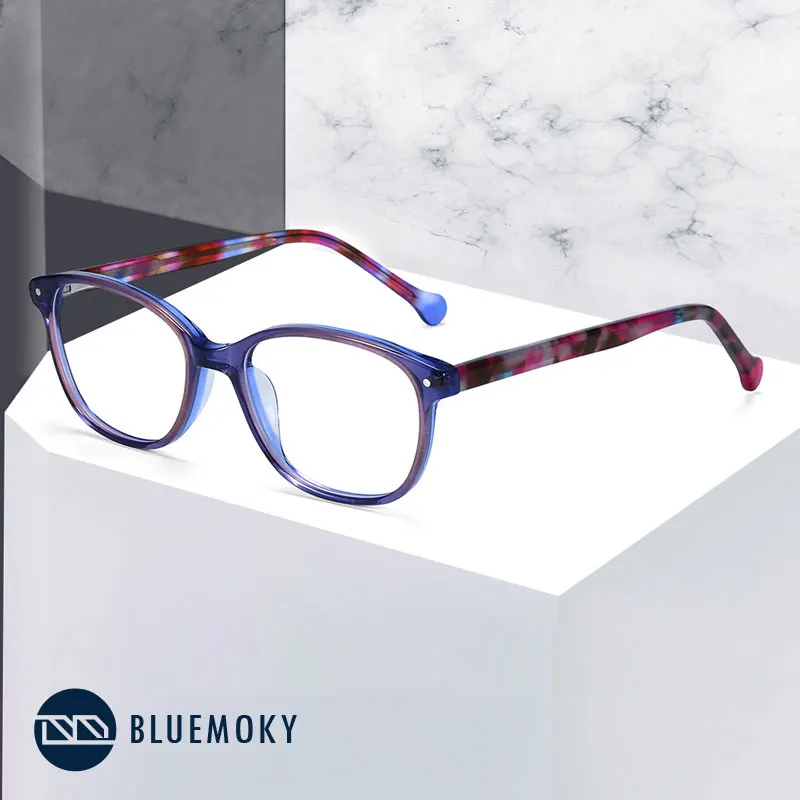 Детские очки для близорукости BLUEMOKY ацетатная оправа очков прозрачные милые
