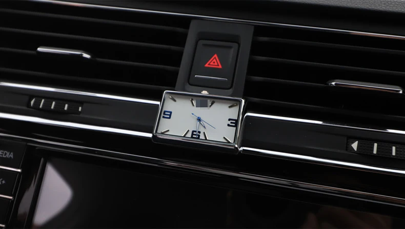 Электронные часы для Tiguan второго поколения-, автомобильные часы с орнаментом для интерьера, автомобильные часы для стайлинга автомобилей