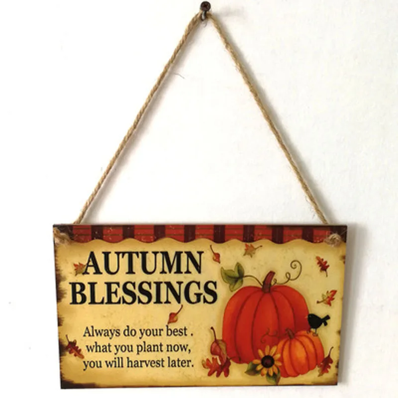 Custom Interior Decoration for School and Home Decorations, Wooden Harvesting Festival, Thanksgiving, Wish List