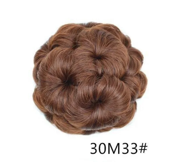Парик волосы когти женщин кудрявый шиньон волос булочка пончик клип в шиньон синтетические высокотемпературные волокна шиньон - Цвет: style6