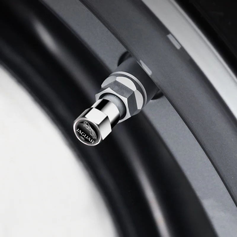 4pcs/Set Metal Car Wheel Tire Valve Caps For Jaguar XF XJ F-Type E-Type F-Pace E-Pace X-Type S-Type XKR Auto Styling Accessories