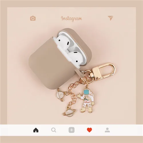 style 1 Космический астронавт, космонавт силиконовый чехол для Apple Airpods 1 2 аксессуары чехол Защитный чехол Сумка Коробка Чехол для наушников брелок - Цвет: style 1