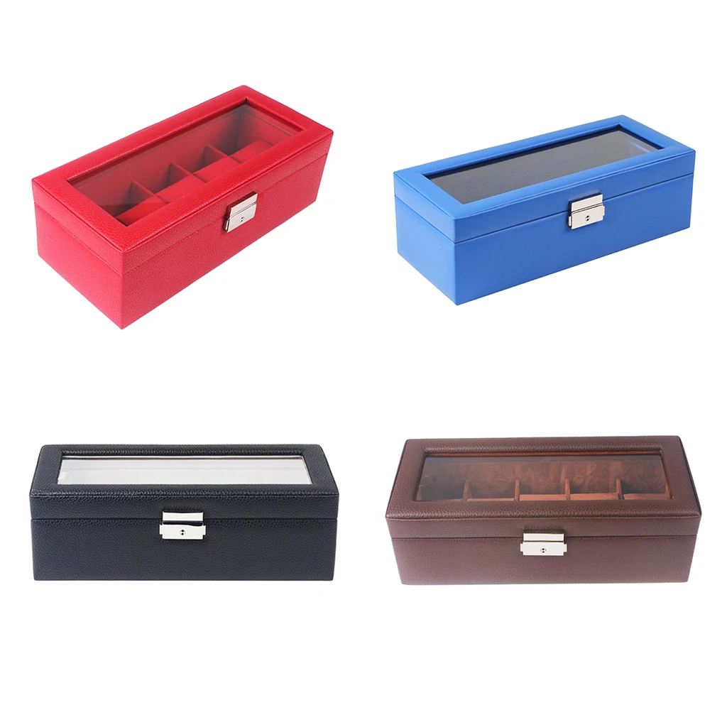 

Watch Box 5 Mens Watch Organizer Jewelry Display Case