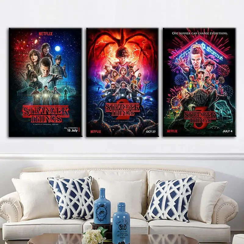 Постер очень странные дела Сезон 3 Картина на холсте персонажи фильмов плакаты и принты Настенная картина