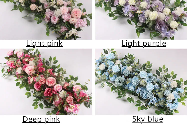 Upscale white Artificial Silk Peonies Rose Flower Row Arrangement for Wedding Arch Backdrop Centerpieces DIY Supplies