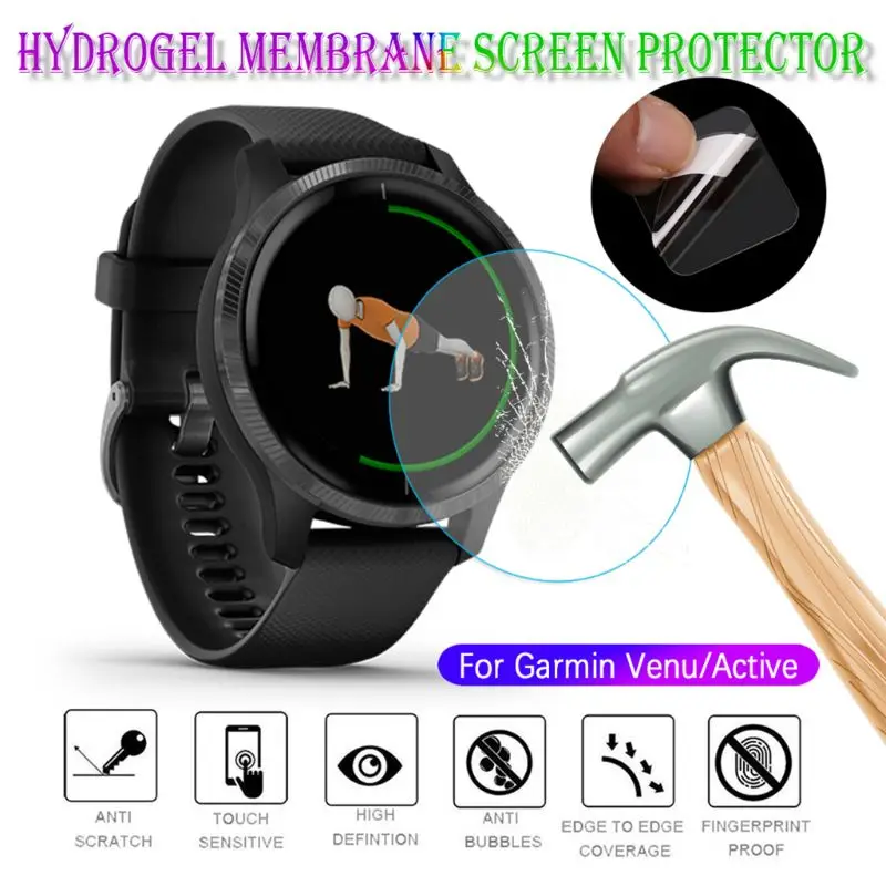 

Soft Clear Protective Film Guard Protection For Garmi Venu/Activ Smart Watch