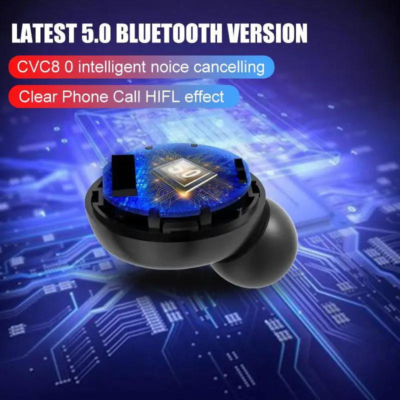 Bluetooth 5 0 Earphones 9D Stereo TWS Wireless Earphone with LED IPX7 Waterproof Sport Headphones for iPhone Xiaomi Huawei