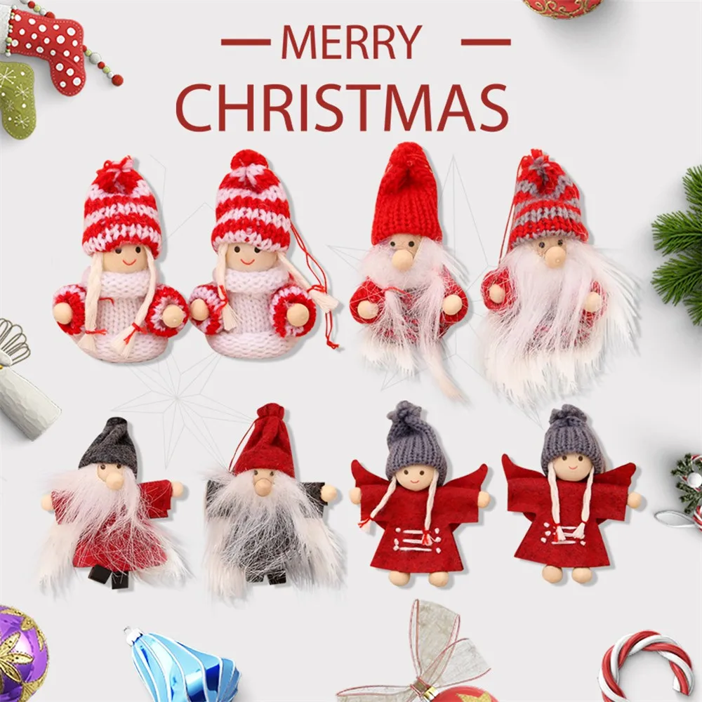 Рождественские украшения кукла подвеска Санта Клаус Снеговик Дерево Игрушка