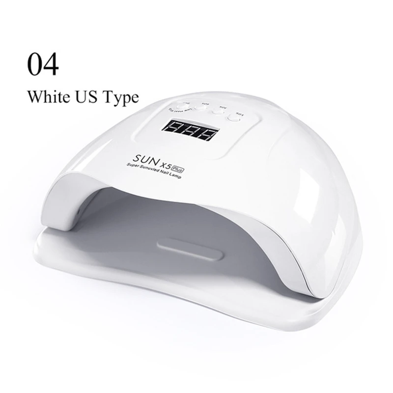 White 80W US Type От BORN PRETTY-светодиодная УФ-лампа для ногтей для сушки всех видов Гель-лак для ногтей 120/80/72/54/48/45/36/24/6W для ногтей Сушилка для ногтей Маникюр Nail Art Инструмент - Цвет: White 80W US Type