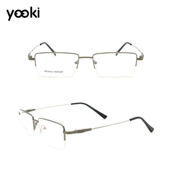 

Titanium Glasses Frame Men Square Eyeglasses Titanium Myopia Optical Frame Male High Quality Prescription Glasses EJ034-510