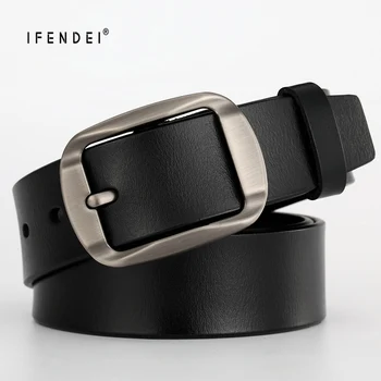 

IFENDEI Men Belt For Men Cowskin Genuine Leather Personality Men belt Buckle Quality Male Brown Strap Vintage Jeans