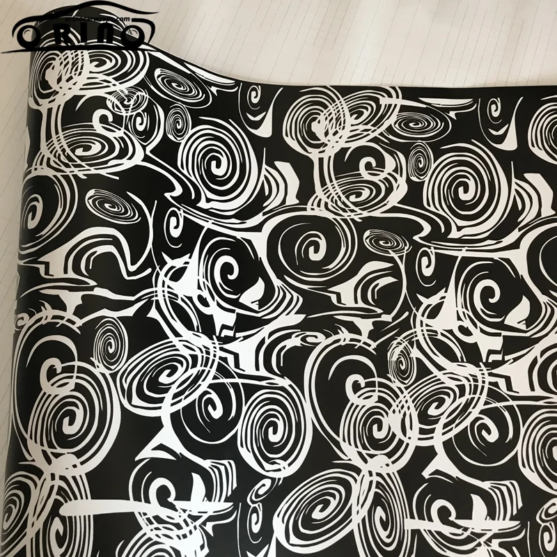 Black White Camo Vinyl Film Wrap-7