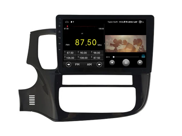 Автомобильный мультимедийный плеер ips экран монитор gps магнитофон Bluetooth Android 9,0 для Mitsubishi Outlander- Авто Аудио