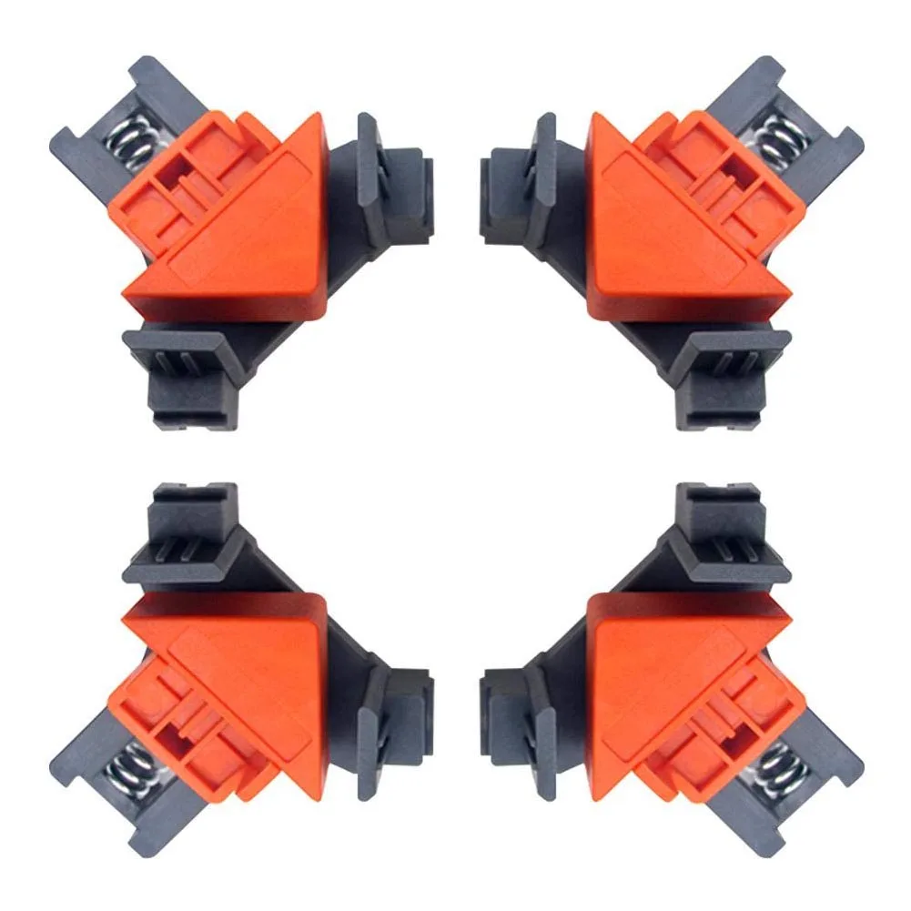 

4 Pcs Positioning Screwing Retainer Tool Locator Woodworking Nailing Assist ABS Corner Clamp Fixture Multifunction DIY Drill