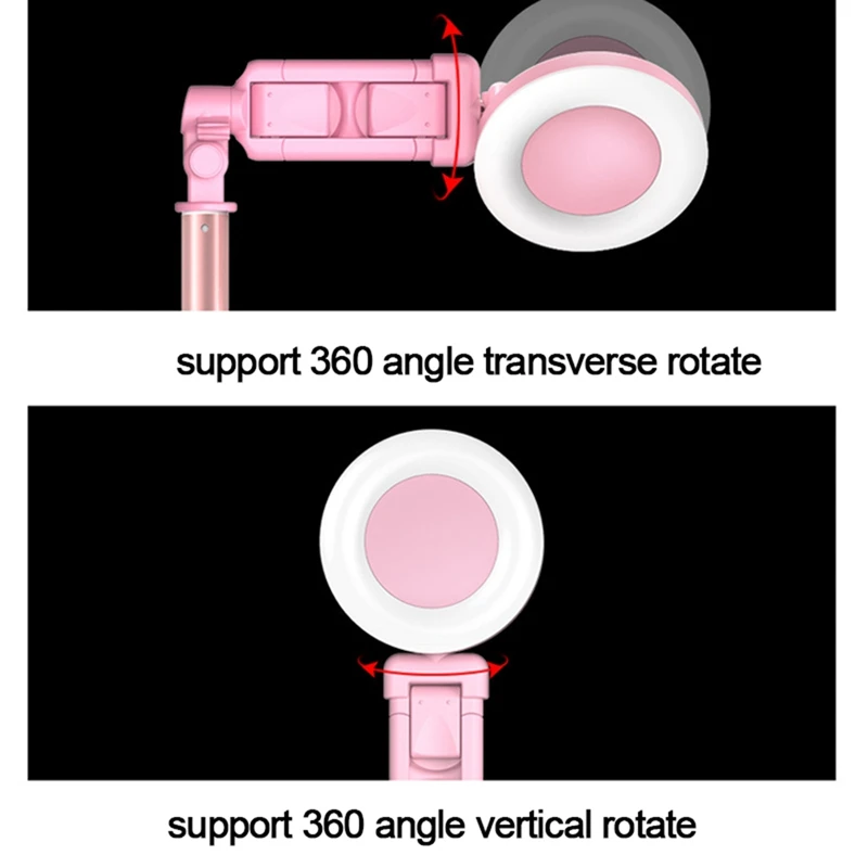 Штатив для селфи, кольцевой светильник, 1,7 м, 4 в 1, с моноподом, крепление для телефона, для IPhone, Android, смартфона, Ake, фото и запись видео