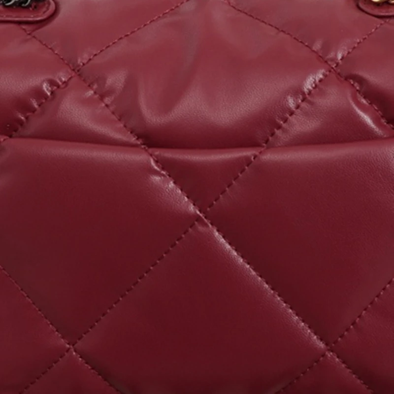 Новинка, сумки на цепочке из натуральной кожи, дизайнерская Роскошная брендовая сумка, женские сумки через плечо, сумка на плечо, черные, красные сумки - Цвет: Red