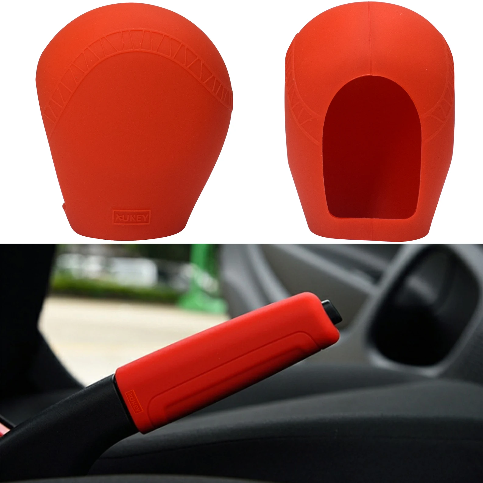 Gear Knob Cover Handbrake Case Protector Silicone Knob Shift car interior accessories hand brake cover gear head cover For Mercedes Smart Fortwo Forfour 2015 -