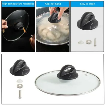 

2 Pack Pot Lid Top Replacement Knob Cookware Kettle Lid Accessories Pot Top Beads Handgrip Grip Pot Cover Handle Cover Handle